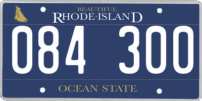 RI license plate 084300