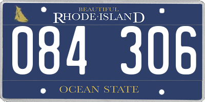 RI license plate 084306