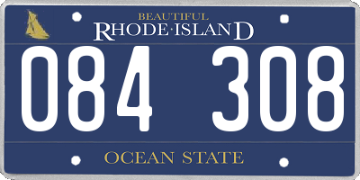 RI license plate 084308