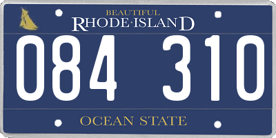 RI license plate 084310