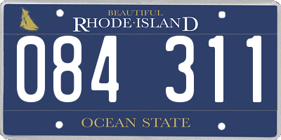 RI license plate 084311