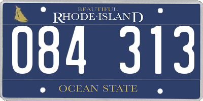 RI license plate 084313