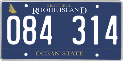 RI license plate 084314