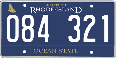RI license plate 084321