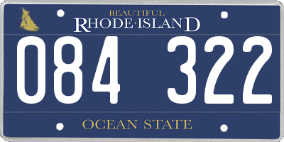 RI license plate 084322