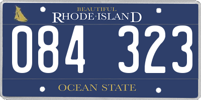 RI license plate 084323