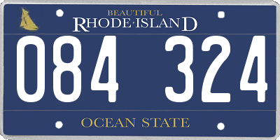 RI license plate 084324