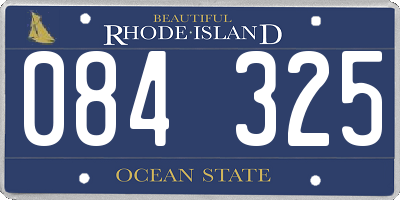RI license plate 084325