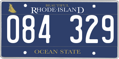 RI license plate 084329