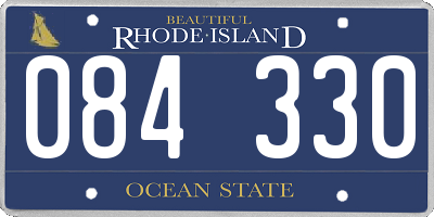 RI license plate 084330