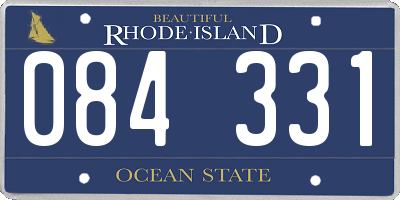 RI license plate 084331