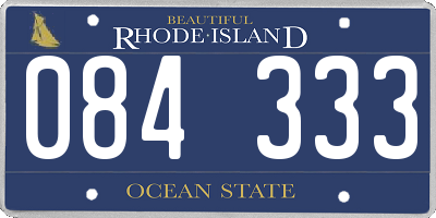 RI license plate 084333