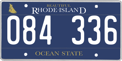RI license plate 084336