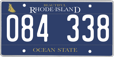 RI license plate 084338