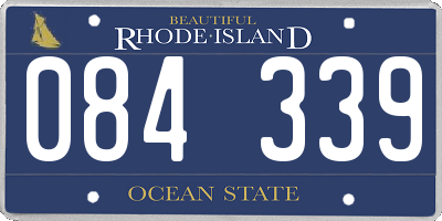 RI license plate 084339