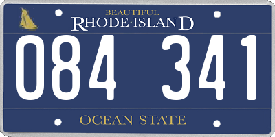 RI license plate 084341