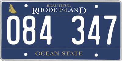 RI license plate 084347