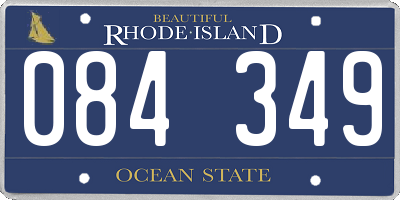 RI license plate 084349