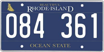 RI license plate 084361