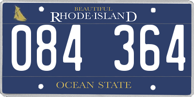 RI license plate 084364