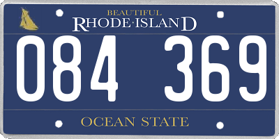 RI license plate 084369