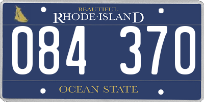 RI license plate 084370