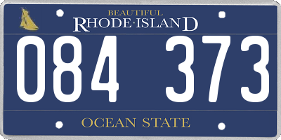 RI license plate 084373