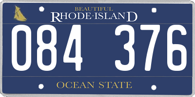 RI license plate 084376