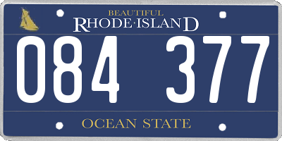 RI license plate 084377