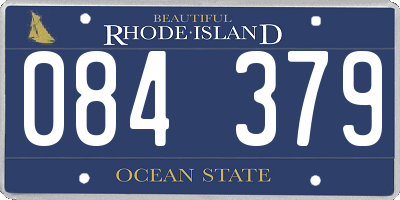 RI license plate 084379
