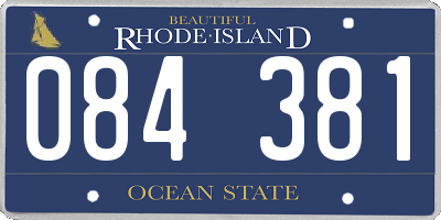 RI license plate 084381
