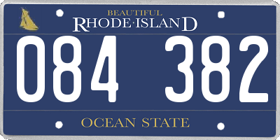 RI license plate 084382