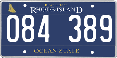 RI license plate 084389