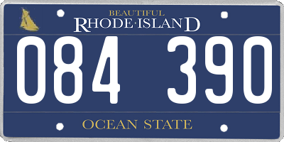 RI license plate 084390