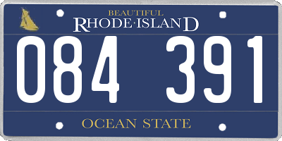 RI license plate 084391