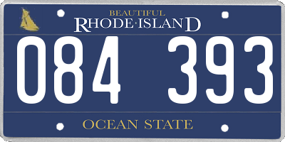 RI license plate 084393