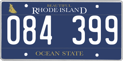 RI license plate 084399