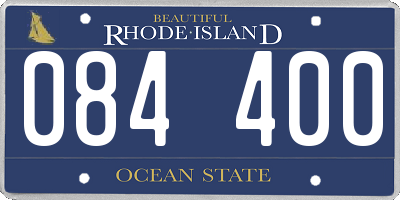 RI license plate 084400