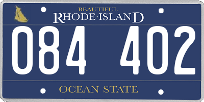 RI license plate 084402