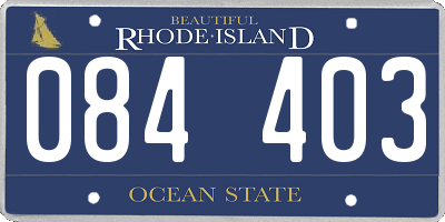 RI license plate 084403