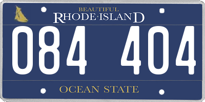 RI license plate 084404