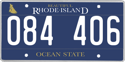 RI license plate 084406