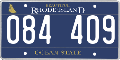 RI license plate 084409