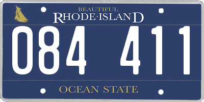 RI license plate 084411