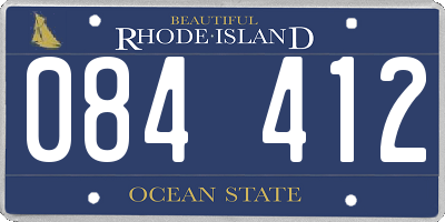 RI license plate 084412