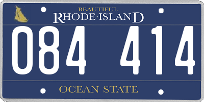 RI license plate 084414