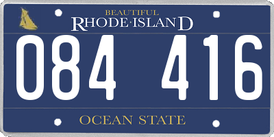 RI license plate 084416
