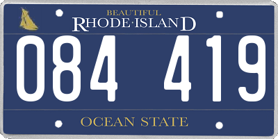 RI license plate 084419