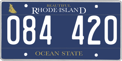 RI license plate 084420