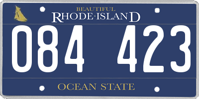 RI license plate 084423